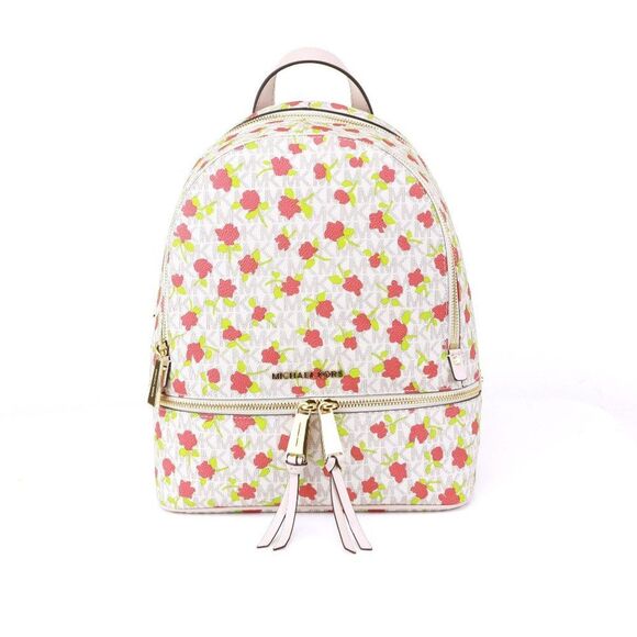 NWT Michael Kors Jet Set Rhea Zip FLORAL Backpack - Picture 4 of 16
